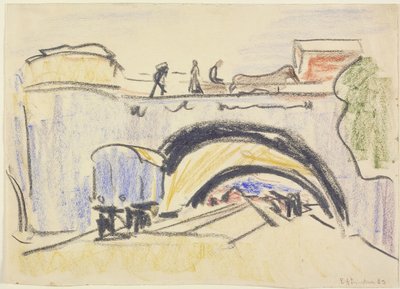 Railway and Bridge by Ernst Ludwig Kirchner